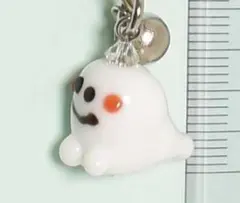トンボ玉(ハロウィンのお化け)のストラップ
