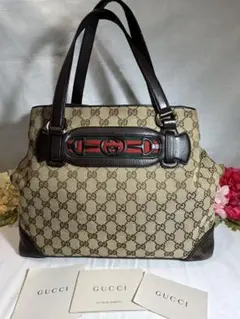 GUCCI グッチ GGキャンバス・ホースビット・トート 296850 - メルカリ