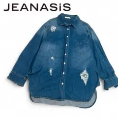 JEANASIS ダメージデニムシャツ フリーサイズ