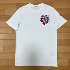 モンクレール 刺繍 ロゴ ワッペン S Tシャツ ホワイト 白 4S475