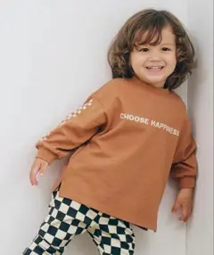 【新品未使用】p.premier 長袖Tシャツ　ブラウン　100