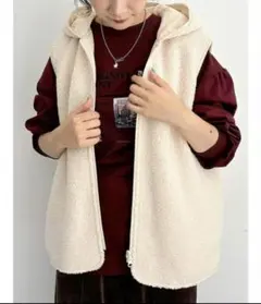 最終価格　今季　タグ付き 新品未使用SM2 リバーシブルボアベスト