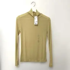 ユニクロ　シアージャージータートルネックT　長袖　レディース　イエロー　S