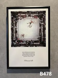 B478 モハメドアリ　A4額付き 格闘技　ボクシング　筋トレ