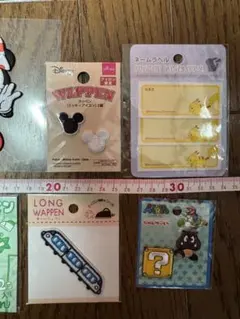 ミッキー・ミニー・ウルトラマン・ポケモン ワッペンセット　新品