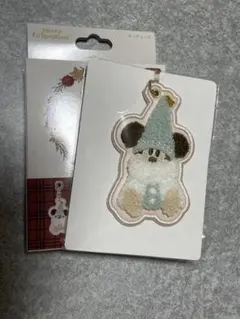 ディズニー　クリスマス　リルリンリン　キーチェーン青