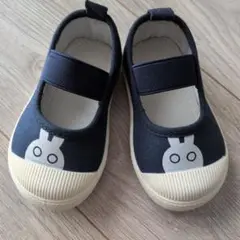 【新品未使用】ウサギプリント ネイビー バレーシューズ 13.0 上履き