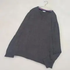 Gap Vネック ニット セーター グレー L ユニセックス 重ね着