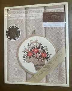 キッチンギフトセット 未使用 タオル3枚＋鍋敷き 綿100% No.2508