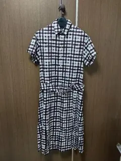値下げ【新品未使用】KOYUKI ハンドペイント風 シャツ ワンピース 半袖