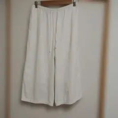 サマンサモスモス　裾レースワイドパンツ　ガウチョパンツ