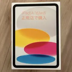 iPad(A16)wifi/128GB/正規店で購入