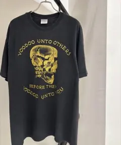 90s スカルデザイン　Tシャツ　黒×ゴールドのサムネイル