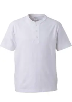 Tシャツ 半袖 ヘンリーネック 5.6オンス 綿100 無地 白T S ホワイト