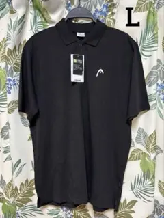 【新品】HEAD メンズ 半袖ポロシャツ Lサイズ 黒のサムネイル