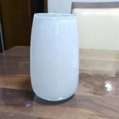 気泡入り ガラスフラワーベース 花瓶 ホワイトのサムネイル