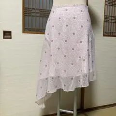 淡いピンクのスカート　アシンメトリー　M