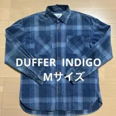 DUFFER INDIGO コーデュロイ長袖シャツ Mサイズ(肩幅ゆったりめ)