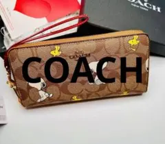 新商品コーチ長財布スヌーピーブラウン　Coach長財布新商品のサムネイル