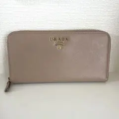 mimi♡美品  PRADA 長財布 ピンクベージュ PRADA（プラダ） ラウンドファスナー長財布[小銭入れ付き] ローズ