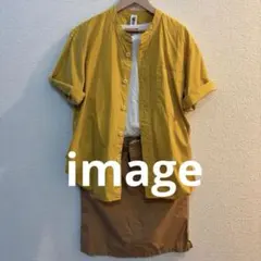 美品 】24SS MHL. コットンラミーポプリン 長袖シャツ バンドカラー 