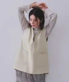 Vネックプルオーバーベスト【洗濯機洗い可】