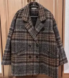 【美品】 VACANCY チェックダブルコート