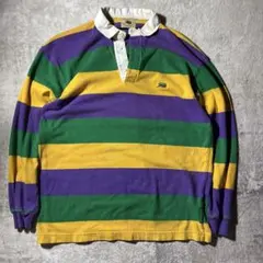 90s Cajun Clothing Co. ラガーシャツ マルディグラカラー