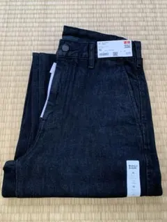 ユニクロ　UNIQLO ワイド テーパードジーンズ　XS Black