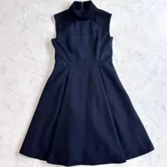 フォクシーニューヨーク Nerine 切替 チェック ワンピース 40 ud2