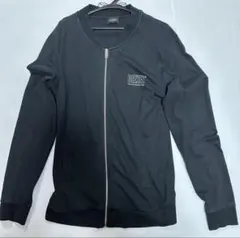 DIESEL ブラック ジップアップ スウェット
