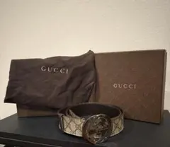 グッチ GUCCI オールドグッチ ベルト GGスプリーム キャンバス 箱付き