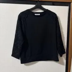 LOWRYS FARM レース切替 長袖カットソー ブラックのサムネイル