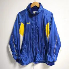 PUMA ナイロンジャケット　ヒットユニオン製　刺繍ロゴ　フード　XO
