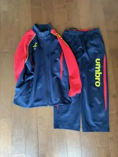 umbro ジャージセット 150 ネイビー/レッド
