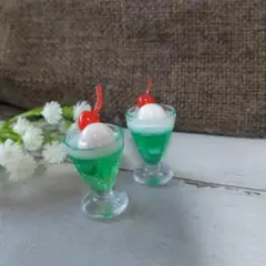 ミニチュア#1425 クリームソーダ 　デコパーツ