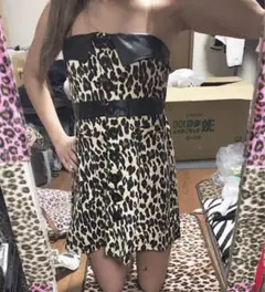ヒョウ柄ベアワンピ