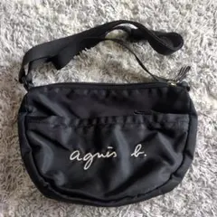 agnès b. ENFANT ブラックショルダーバッグ