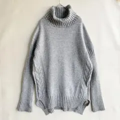 La Monet　ラモネ　ボトルネック　セーター　タートル　ケーブル　リブ