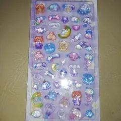 日本製　クリアぷくぷく キャンディシール 紫 ボンボンドロップシール 吉田産業