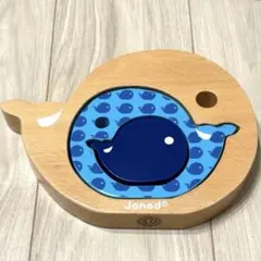 【Janod ジャノー】木製パズル クジラ 知育玩具 はめこみパズルのサムネイル