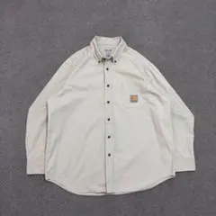 N*.様 00s カーハート　長袖ワークシャツ　短丈　長袖シャツ　グレー