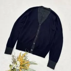 美品✨【ユニクロ】メンズ エクストラファインメリノVネックカーディガン S