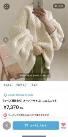 セレクトモカバイソン ニット