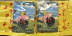 ポケモンセンター　カガワ　ヤドン ピカチュウ ロゴピンズ　2個セット