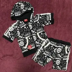 パーカー 80cm セットアップ 半袖半ズボン