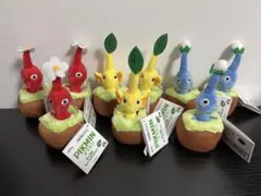 タグ付き ピクミン 引っこ抜き ぬいぐるみ マスコット 3種×3セット