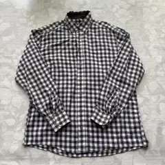 CASA MODA ボタンダウンチェックシャツ　XLサイズ相当