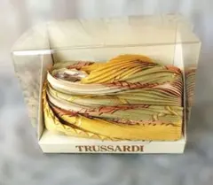 TRUSSARDI 幾何学模様シルクスカーフ リング付き