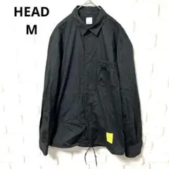 HEAD メンズ　長袖　シャツ　ジャケット　コットン　黒　イエローラベル　M